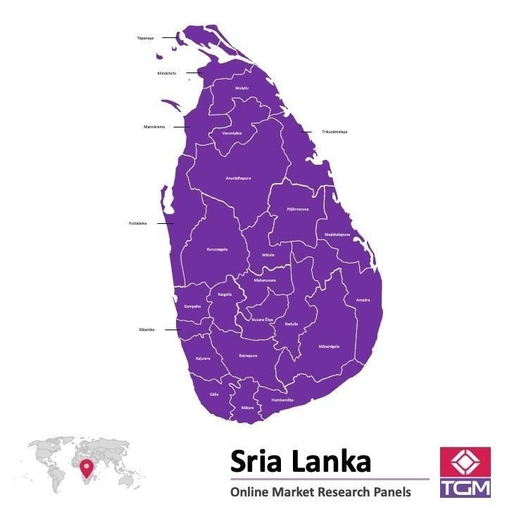 ONLINE-PANEL IN SRI LANKA |  Marktforschung in Sri Lanka