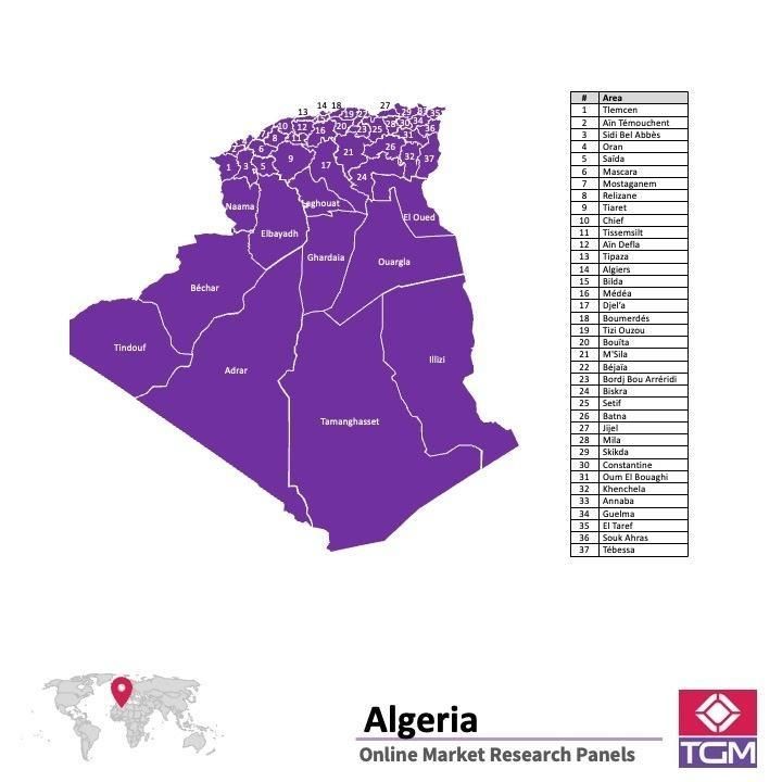 ONLINE-PANEL IN ALGERIEN |  Marktforschung in Algerien