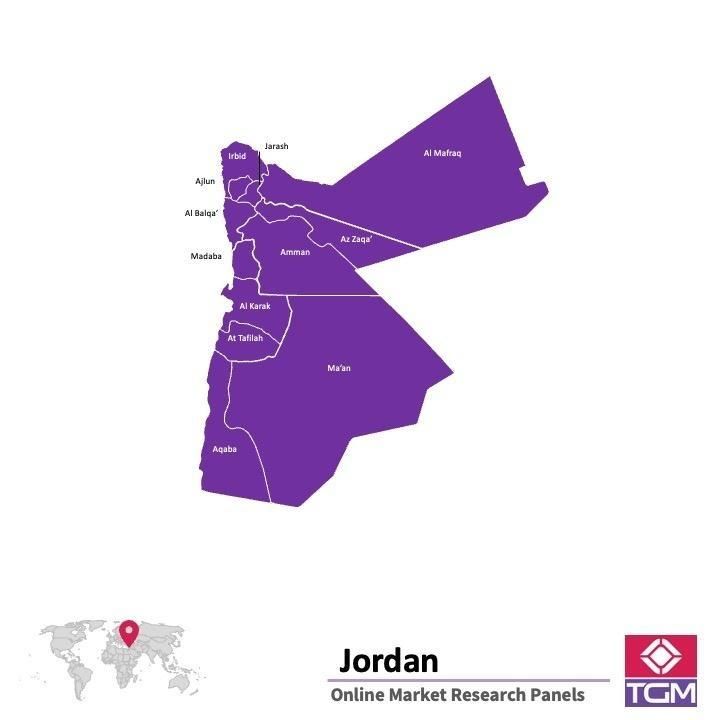 ONLINE-PANEL IN JORDANIEN |  Marktforschung in Jordanien